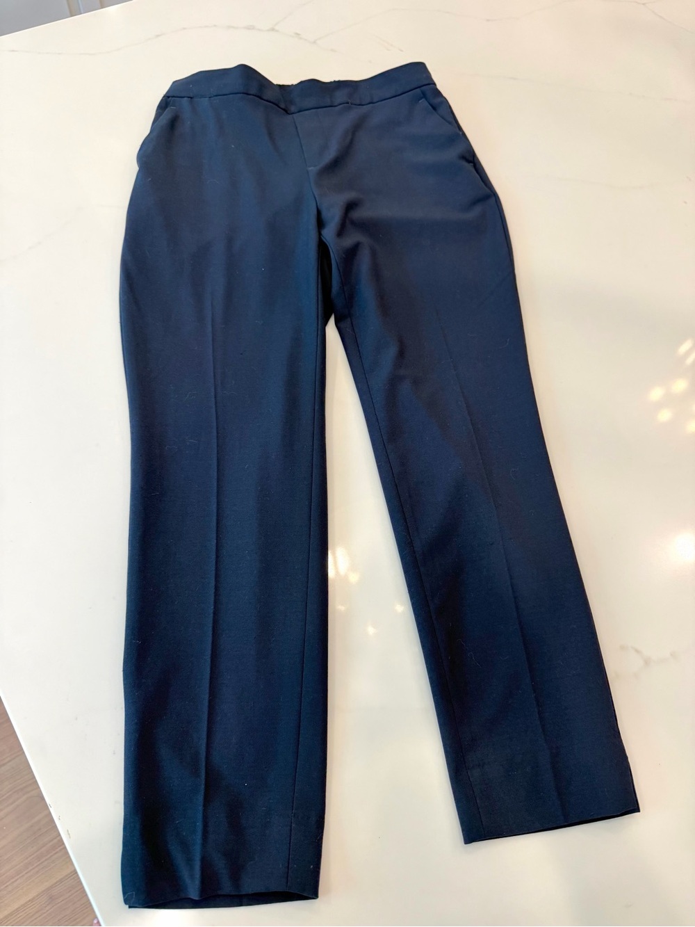 Banana Republic Hayden Petite Navy Straight Leg Pants 2P
